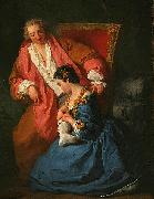 SUBLEYRAS, Pierre La Courtisane amoureuse. D'aprs un conte de Jean de la Fontaine oil painting